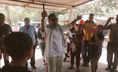 Este es el primer viaje que realiza Santrich, tras quedar en libertad. @FARC_Guajira