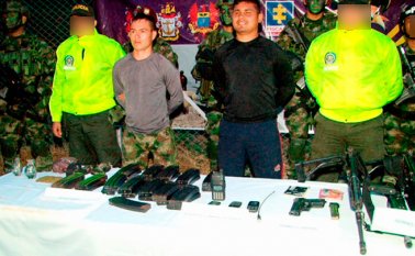 Las autoridades incautaron material de guerra. Ejército