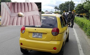 Los agentes interceptaron el carro, suscrito a la empresa Radio Taxi Cone. Cortesía