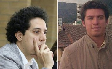 Alejandro Matta, profesor de la Universidad Eafit, y Daniel Porras, estudiante de la Universidad de Medellín. Tomada de Twitter y Facebook