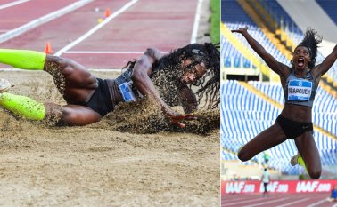 En la capital de Italia, Ibargüen finalizó segunda con un brinco de 6.87 metros, manteniendo la expectativa hasta su sexta y última salida en la que, al final, el intento fue nulo. AFP