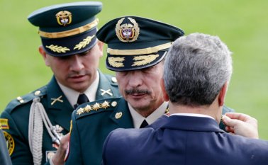 La ceremonia tuvo lugar en la Escuela de Cadetes José María Córdova con la presencia de la cúpula militar y del ministro de Defensa. Colprensa