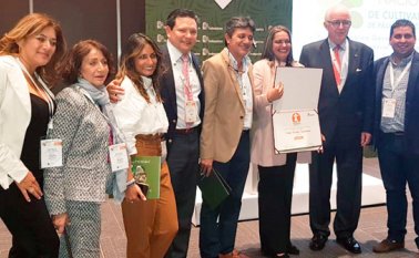 Diana Marcela Vargas, Martha Giraldo, Natalia Noguera, Luis Francisco Dangond (presidente de la junta de Fedepalma), Mauricio Vargas Giraldo, Tivisay Torrado, Jens Mesa y Andrés Felipe Corzo. Katy Villamizar