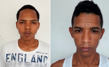 Ocho capturados. En la foto: Yonaiker Seco López y Brayan Alexis Palomares. Policía
