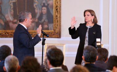 Margarita Cabello se posesionó este martes como nueva Ministra de Justicia. Colprensa
