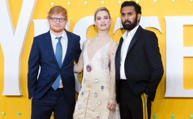 Ed Sheeran, Lily James y Himesh Patel. EFE