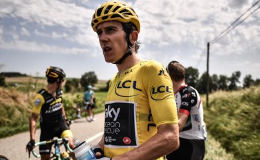 Geraint Thomas era octavo en la clasificación general de la Vuelta a Suiza. AFP