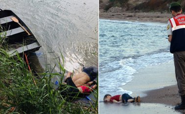Sobre la muerte del salvadoreño Óscar Alberto Martínez y su hija Valeria, la prensa internacional habla de un ‘Aylan mexicano’ al evocar la imagen del cuerpo de un niño sirio hallado ahogado en una playa turca en 2015. AFP y archivo