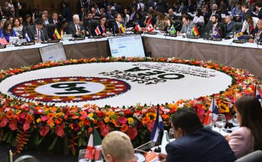 La delegación de Venezuela presentó un informe sobre la situación de los migrantes y refugiados de ese país que han huido de su territorio a causa de la crisis que enfrenta. AFP