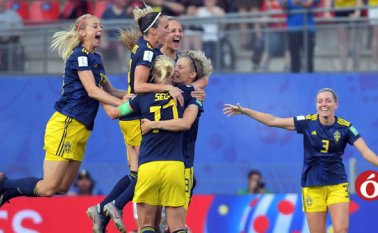 Las suecas se calsificaron a las semifinales de la Copa Mundo. AFP