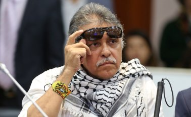 El esquema de protección de Santrich está conformado mayoritariamente por personas de confianza del partido FARC. AFP