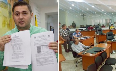 El presidente del Concejo, Leonardo Jácome (izquierda), desmintió este martes que se haya aprobado incrementar la tarifa del alumbrado público. Lo que se produjo el domingo anterior, dijo, fueron modificaciones de forma que no afectan el bolsillo de los usuarios de este servicio. Alfredo Estévez