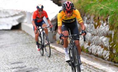 “La gente me dice todo el tiempo que puedo ganar un Tour, un Giro o una Vuelta (...) pero yo prefiero pensar en hoy”, dijo Egan Bernal. Archivo