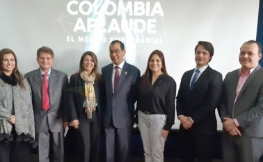 Paola Amar, Luis Escaff, Tatyana Bolívar, José Consuegra Bolívar, Martha Quijano, Gonzalo Nieto y Jorge Martínez, miembros de la Unisimón y antiguos ganadores, participaron de la presentación del PME.
 Cortesía