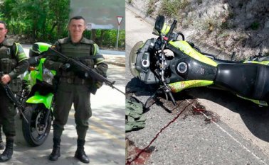 Subintendentes Omar Cristóbal Archila Briceño y Arbey Alfonso Rativa. Cortesía para La Opinión