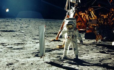 Neil Armstrong, comandante de la misión; Michael Collins, piloto del módulo y Edwin “Buzz” Aldrin (en la foto), piloto del módulo lunar.
Nasa