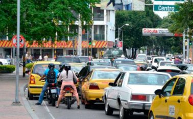 Trancones en el centro de Cúcuta. Archivo