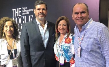 Claudia Morelli, Carlos Botero, presidente de Inexmoda; Patricia Elcure y Carlos Luna. Cortesía