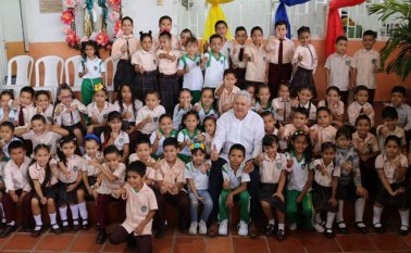 En a escuela de La Cabrera. Cortesía