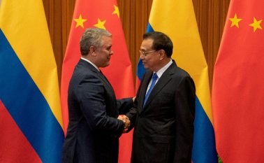 "Nosotros venimos a abrirles mercado a las exportaciones colombianas", dijo Duque. Colprensa