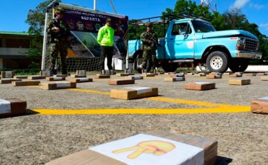73 kilogramos de Clorhidrato de Cocaína. Cortesía