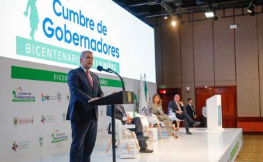 El presidente Duque participó en la cumbre nacional de gobernadores de la Federación Nacional de Departamentos, que sesionó sobre el tema de la niñez. Colprensa