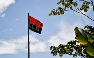 Una bandera del Ejército de Liberación Nacional (Eln) en el Catatumbo. Human Rights Watch