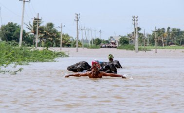 Muchas carreteras y calles han sido dañadas.
AFP