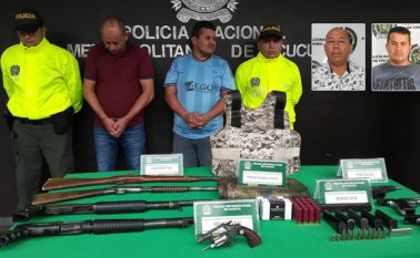 Las armas incautadas serán sometidas a estudios balísticos para determinar si fueron utilizadas en algunos crímenes registrados en el área metropolitana de Cúcuta. Policía Nacional