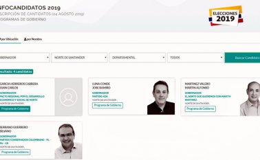 Los programas de gobierno de los candidatos a la Gobernación de Norte de Santander y a la Alcaldía de Cúcuta pueden ser consultados ingresando a la página www.registraduria.gov.co. Captura de pantalla