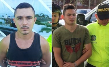 Edilson Álvarez Guerrero, ‘El Enano’ o ‘Blancanieves’ (izquierda), y Belsaid Carrascal Ortiz, conocido como ‘JJ’. Archivo