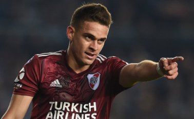 Racing ganaba 1-0, pero Borré dio vuelta el partido en dos minutos. Tomada de Twitter @RiverPlate