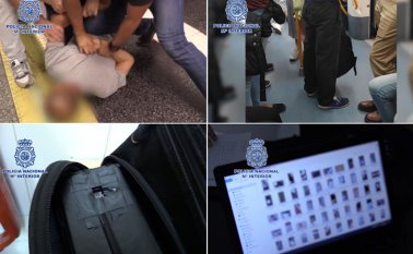 El detenido está acusado de practicar el "upskirt". AFP