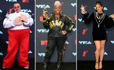 J Balvin, Missy Elliott y Rosalía. AFP
