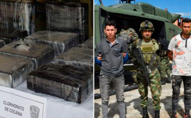 Transportaban 16 kilos de pasta base de coca. Ejército