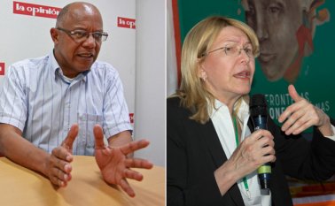 Gustavo Azócar Alcalá, docente y consultor político, y Luisa Ortega Díaz, exfiscal venezolana exiliada en Colombia.
Mario Caicedo