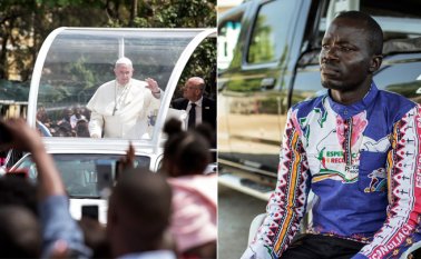 Davide Hilario fue elegido por su parroquia, en una región rural del oeste de Mozambique, para escuchar el mensaje papal y transmitirlo a su congregación. AFP
