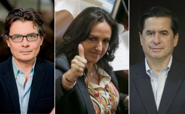 Alejandro Gaviria, María Fernanda Cabal y Juan Fernando Cristo.
Archivo