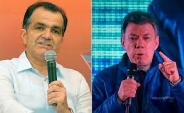 Óscar Iván Zuluaga y Juan Manuel Santos. Archivo