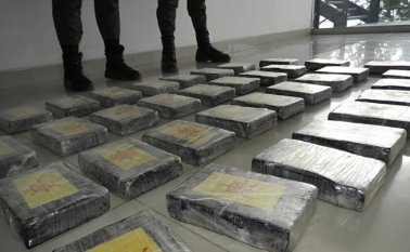La droga fue dejada a disposición de la Fiscalía. Policía Nacional