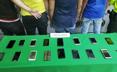 La Sijín capturó a cuatro hombres por el delito de receptación y alteración de equipos. Policía Nacional