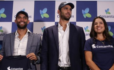 Los campeones del U.S. Open 2019 Juan Sebastián Cabal, Robert Farah (dobles) y María Camila Osorio (juvenil).  Colprensa