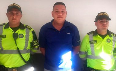 Santander fue detenido en la Diagonal Santander. Cortesía