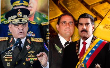 General Vladimir Padrino, Alex Saab y Nicolás Maduro. Archivo