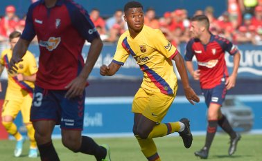 En agosto el jugador se convirtió en el más joven en marcar para el Barcelona en Liga y el jueves en el más joven en disputar la Liga de Campeones. Archivo