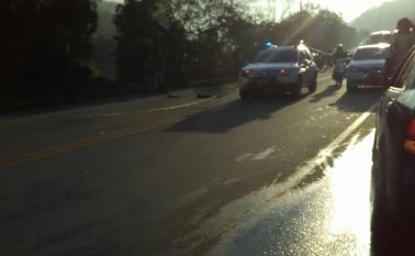 El accidente se registró en el kilómetro 12 + 600 . Cortesía