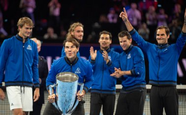 La Laver Cup es un torneo de exhibición que acapara un gran número de espectadores, por la calidad de los jugadores que lo disputan.  AFP