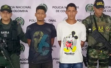 Los dos hombres fueron detenidos en flagrancia. Cortesía