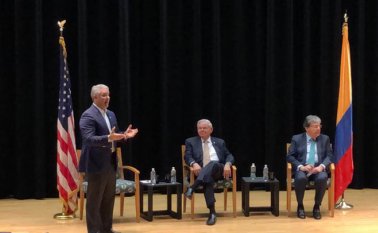 Ante más de 500 personas, el presidente Iván Duque inició su visita a Estados Unidos, para participar de la cumbre de la ONU en Nueva York y explicó la estrategia para seguir presionando la salida de Maduro del poder. Internet / Archivo