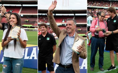 La tenista María Camila Osorio y el entrenador Lucas Pusineri y su asistente técnico Rubén Tanucci, artífices de sacar de la segunda división al Cúcuta Deportivo. Édgar Cusgüen